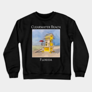 Lifeguard tower in Clearwater Beach Florida Crewneck Sweatshirt